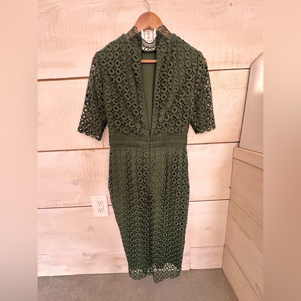 Shoshanna zipped eyelet dress, size 4